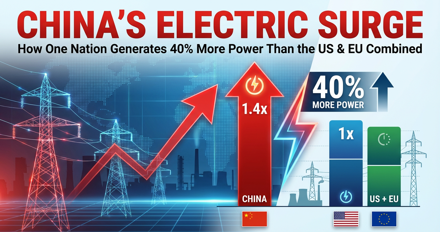 China's Electric Surge: How One Nation Generates 40% More Power Than the US & EU Combined
